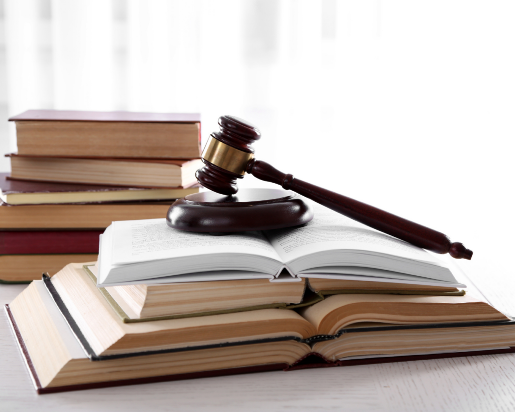 gavel and law textbooks